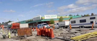Centrum en byggarbetsplats
