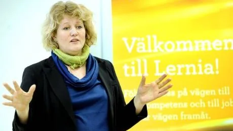 JÄTTESTOR JOBBCHANS. Projektledare Helene Holmström pratar sig varm för Lernias elektrikerlärlingsutbildning. "Chansen att få jobb är jättestor", menar hon.