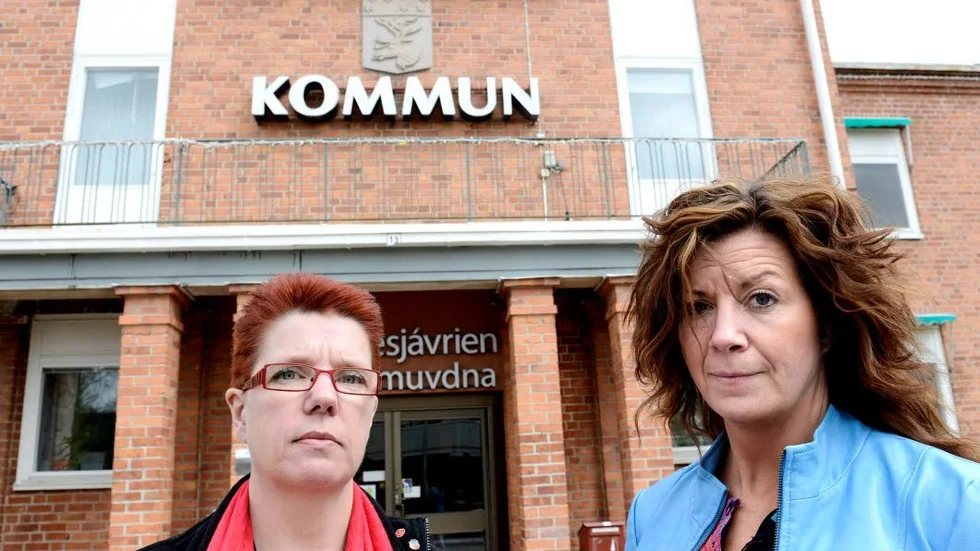 Besked! Kommunalrådet Lotta Åman och Stina Johansson, näringslivsorganisationen i kommunen, ställde ultimatum mot företaget.