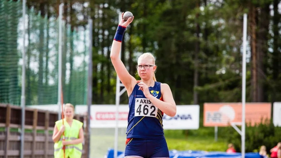 Hyfsat. Jessica Preiman var rätt nöjd med kulstötningen, det blev seger med 9.37 och i hennes favoritgren slägga blev det 42.29.