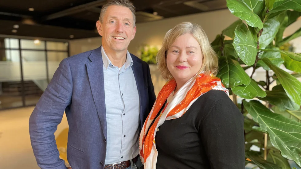 Jonas Karlsson, vd PQ Projektledning och Annika Selin, vd Forsen.