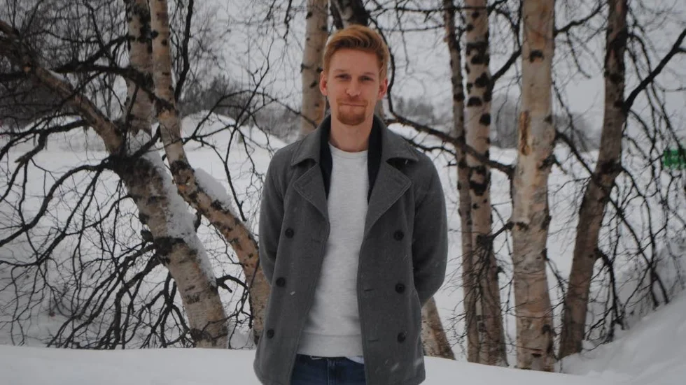Anton Lundqvist deltog i Arjeplogs filmfestival som representant för filmen " En underbar jävla jul"