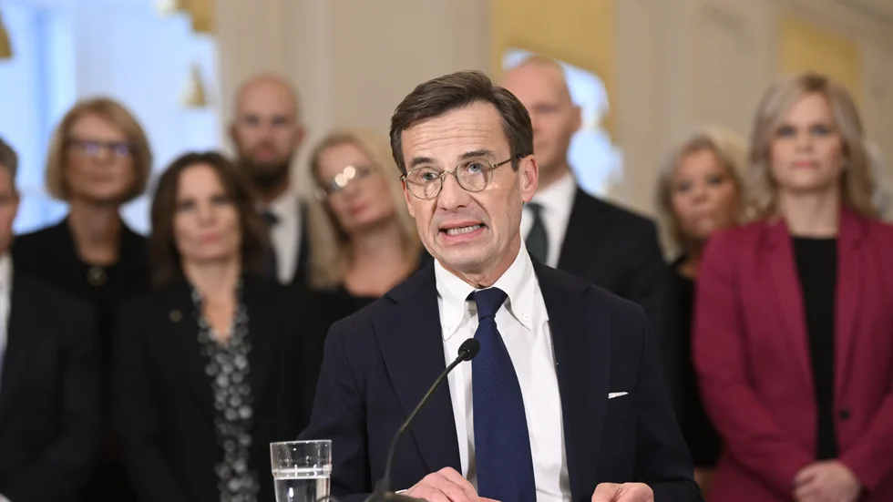 Tillträdande statsminister Ulf Kristersson (M) presenterar vilka statsråd som kommer ingå i den nya regeringen.