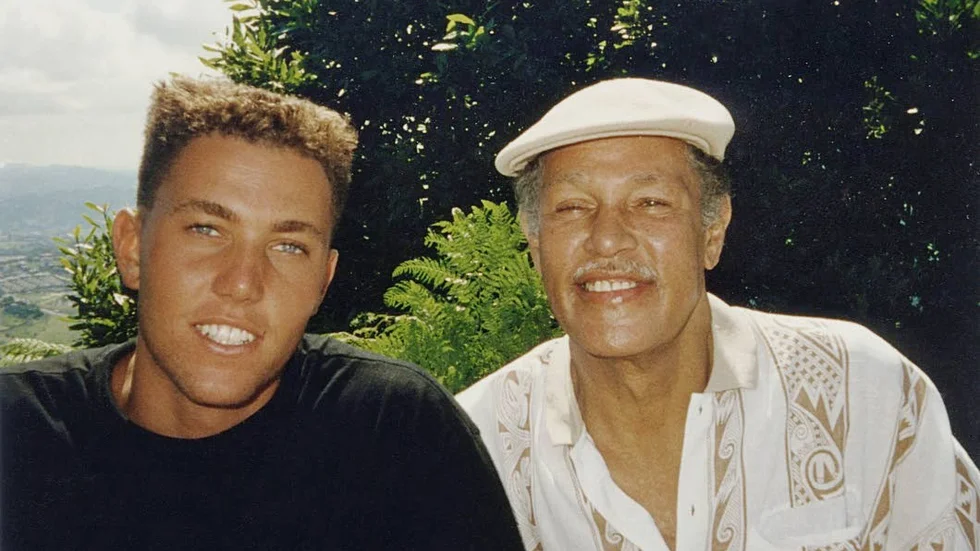Far och son. Mikael Gordon Solfors och Dexter Gordon.