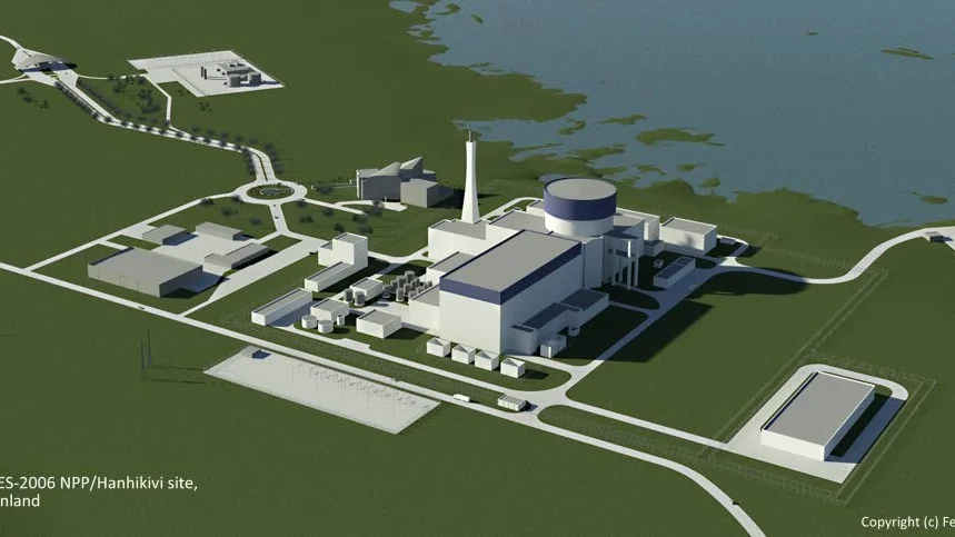 ILLUSTRATION. Så här skulle kärnkraftverket i Pyhäjoki kunna komma att se ut.