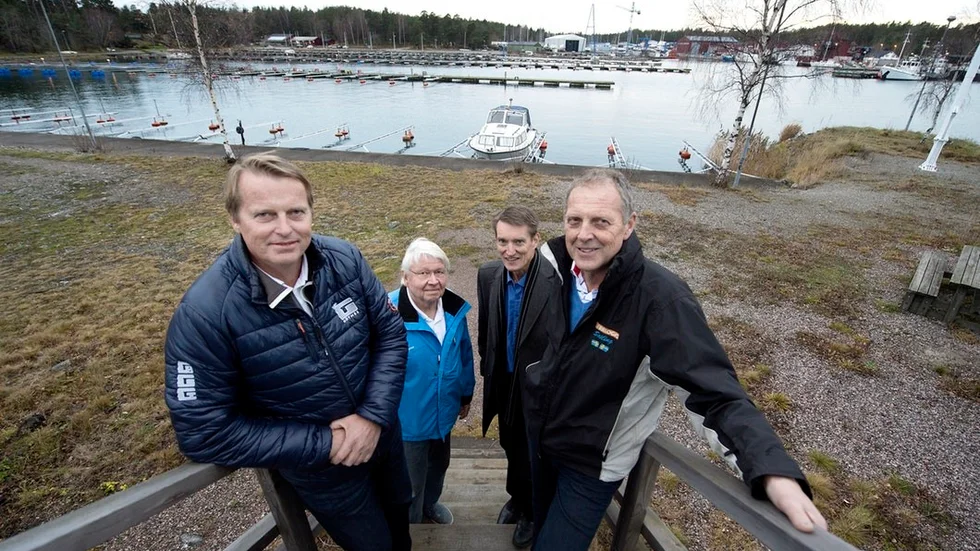 Oxelösunds Segelsällskaps Hans Johansson och Ove Söder, Johan Tuvstedt från Svenska Havskappseglingsförbundet samt Roger Eriksson som också han är från arrangörsklubben tycker att området kring den snart ombyggda OxSS-stugan lämpar sig perfekt för ett EM med nästan 100 stora kölbåtar.