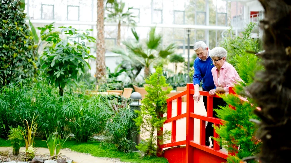 Vinterträdgården som håller plusgrader och erbjuder grönska året runt är Bovierans signum.s