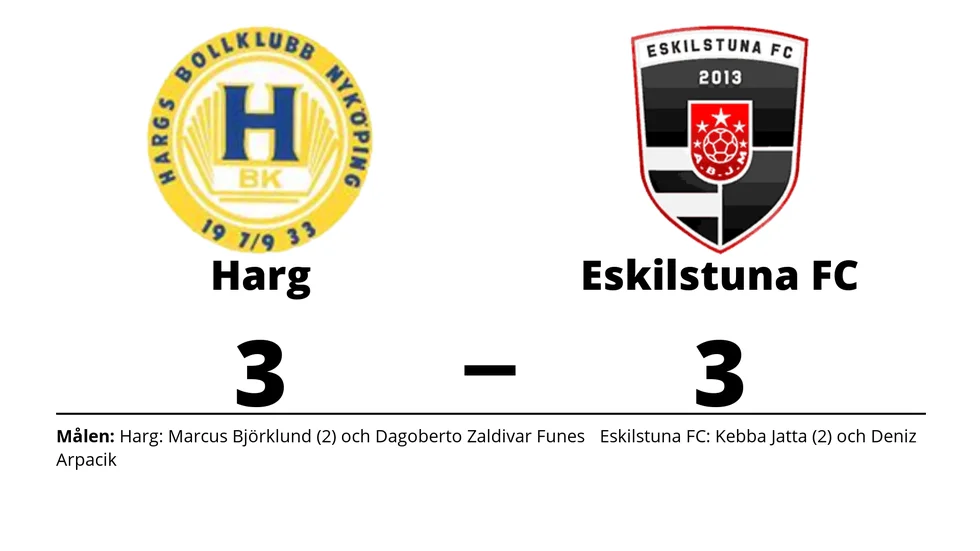 Hargs BK spelade lika mot Eskilstuna FC