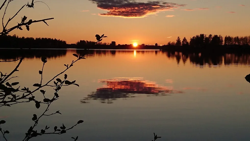 Solnedgång över Lulefjärden.