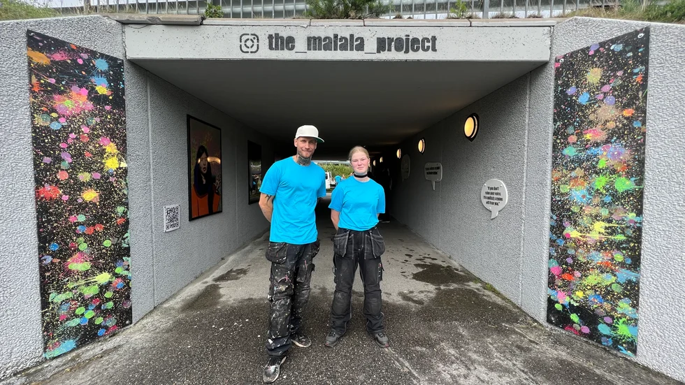 Roger Sångberg, projektansvarig för trygga tunnlar-initiativet och Tyra Lundbäck Rimforsen projektledare för the Malala project.