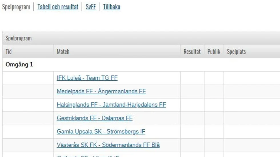 Klipp från Svenska Fotbollsförbundets webbplats.