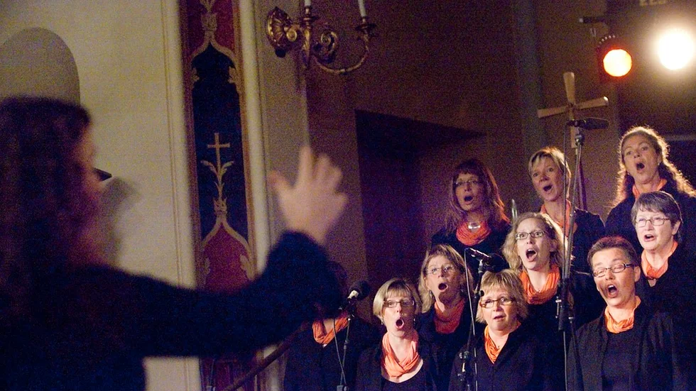 Första åren ordnades körmaraton i Katrineholms kyrka. Nu är platsen Mariakyrkan.