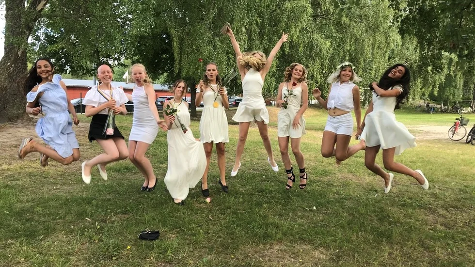 Från skolavslutningen vid Sandbäcksskolan