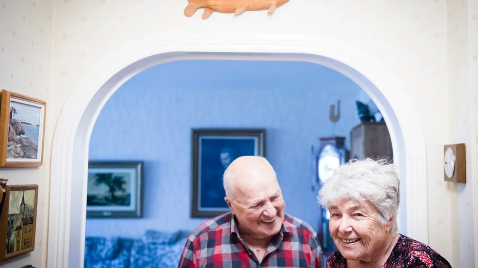 Arnold och Ingeborg Auoja har varit gifta i 65 år.