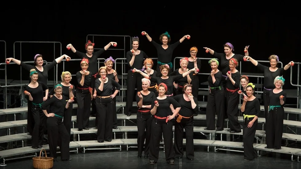 Baltic Harmony framför låten ”Don’t sit under the apple tree with anyone else but me” under 2017.