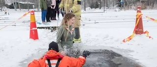 Sjuorna tog det kallt i Djulösjön