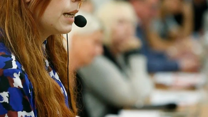 Nathalie Söderberg var moderator under paneldebatten, och riktade slutligen en ganska syrlig kyss åt hela panelen att ta med sig hem och fundera över.