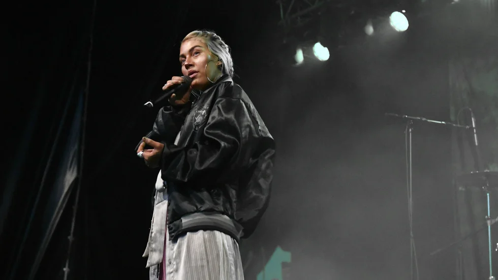 Maxida Märak spelade på Trästockfestivalen under fredagskvällen. 