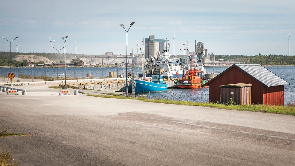 Hamnen i Kappelshamn är den tilltänkta reservhamnen som ska utformas för både färjesjötrafiken och militära ändamål.