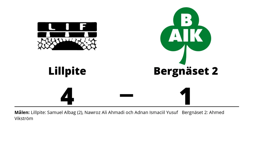 Lillpite IF vann mot Bergnäsets AIK 2