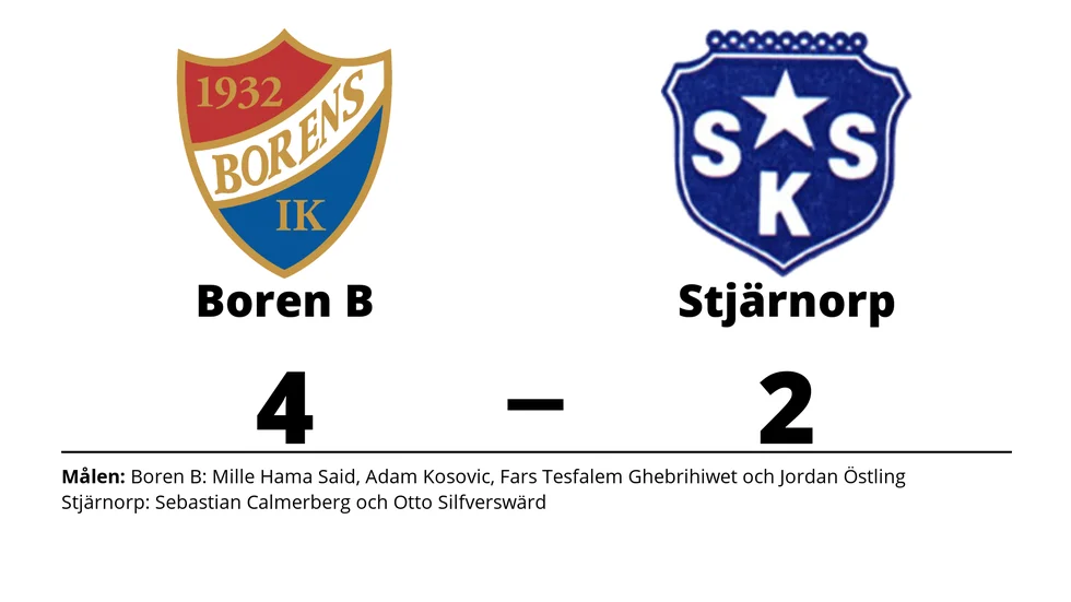 Borens IK B vann mot Stjärnorps SK
