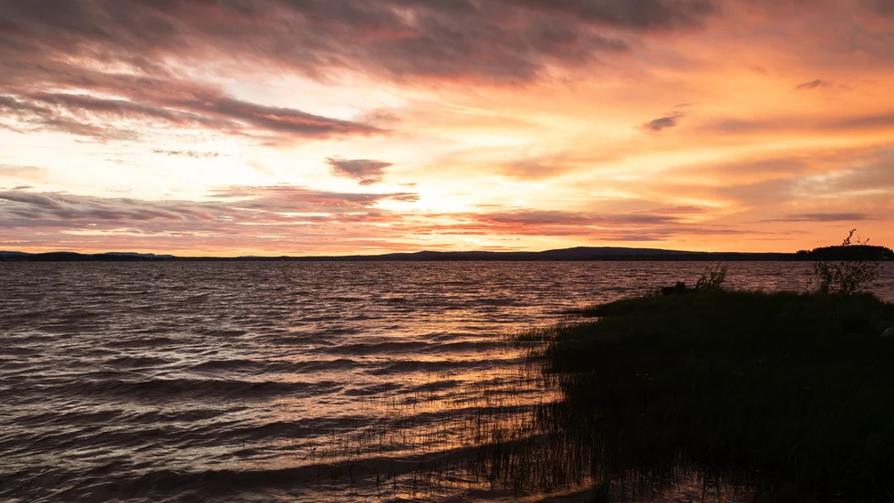 Vy över Piteälven, fjärden i Vitsand.