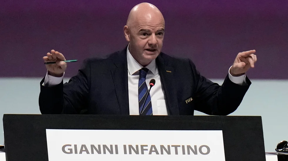 Fifa har lyft sanktionerna mot Pakistans fotbollsförbund. På bilden syns Gianni Infantino, Fifas ordförande. Arkivbild.