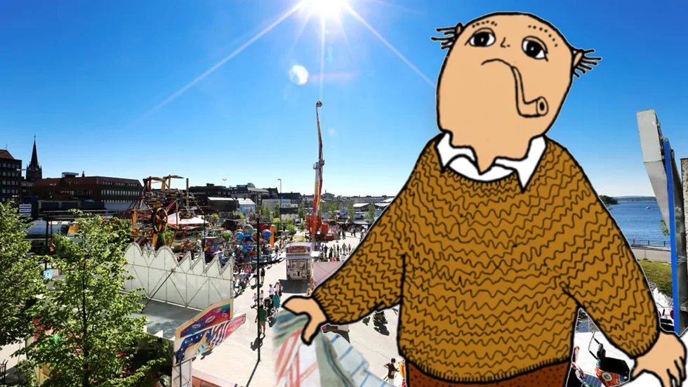 Putte i parken förvandlades till Alfons Åbergs pappa enligt krönikören.