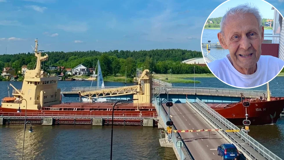 I söndags eftermiddag förevigade Strängnäsbon Jonas Barsch lastfartyget Ida H som släpptes igenom Tosteröbron.