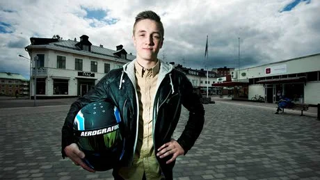 Tillfälligt motorstopp för Anton Niemi (t.v) och Ronnie Lundströmer.