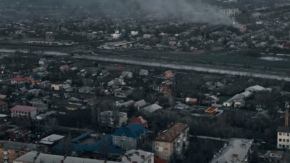 Bachmut i östra Ukraina på fredagen. Staden har varit hårt ansatt av ryska attacker de senaste veckorna.