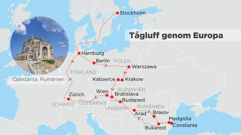 Dan Olofsson, tågluffarexpert på SJ, ger förslag på en tågresa med fokus på östra Europa inför sommarens tågluff.