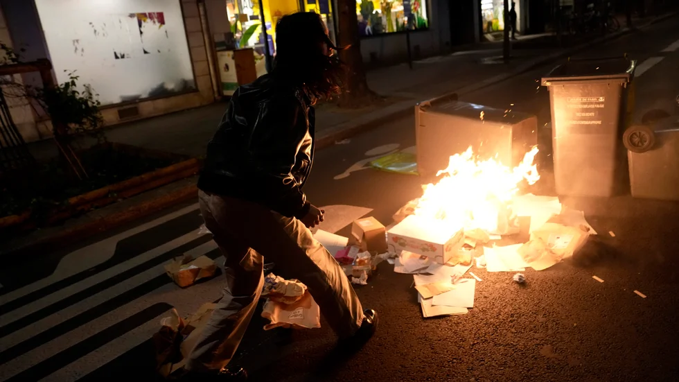 Protesterna fortsätter i Frankrike på söndagen. Arkivbild.