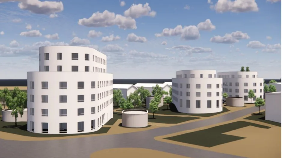 Så här ska de nya bostäderna på Sörböle se ut, enligt illustration i planförslaget.