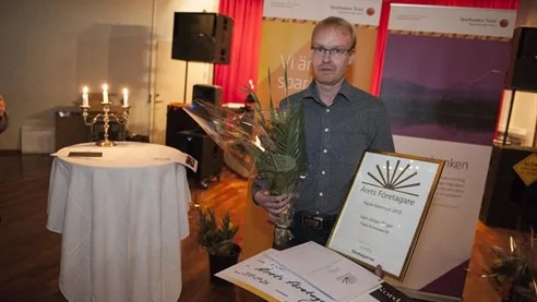 Vinnare. Årets företagare i Pajala heter Karl-Johan Thiger.