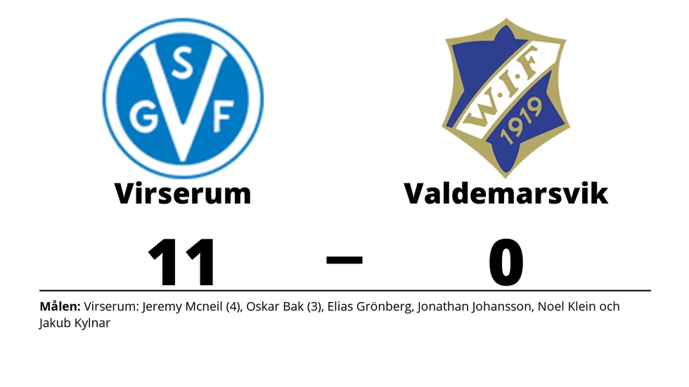 Virserums SGF vann mot Valdemarsviks IF