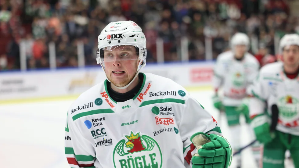 Oskar Stål Lyrenäs gjorde två av målen när Rögle krossade Timrå. Arkivbild.