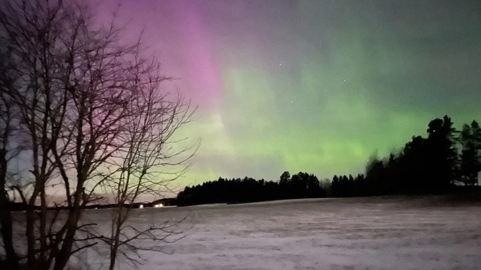 Norrsken över Enköping en tidigare kväll. (arkivbild)