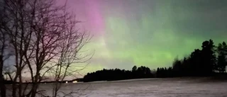 Norrskenschans när jorden träffas av solstorm
