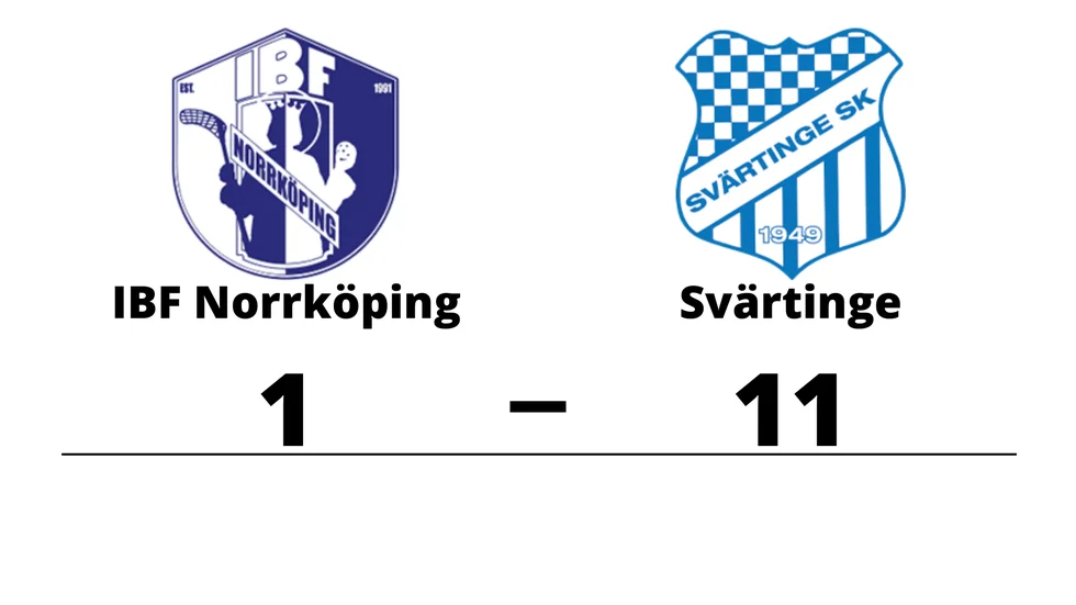 IBF Norrköping förlorade mot Svärtinge SK