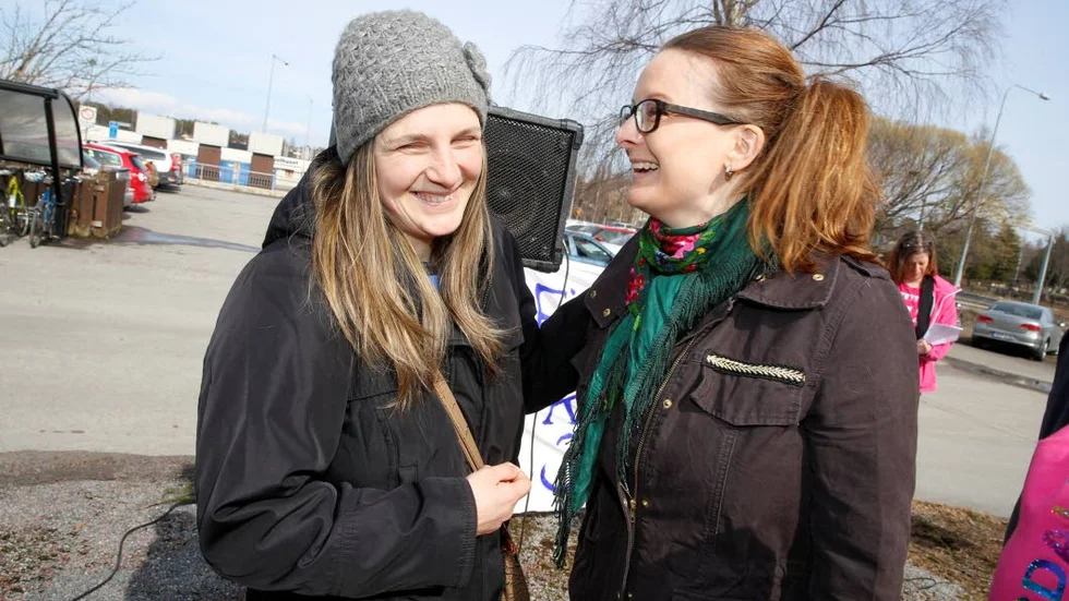 Alina-Elena och Jenny Larsson strålade tillsammans.
