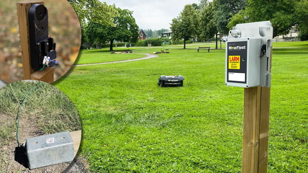 Robotgräsklipparna återkommer till Eskilstunas parker nästa år. Under sommaren saboterades stolpar till systemet i både Rinmansparken och Årbyparken.