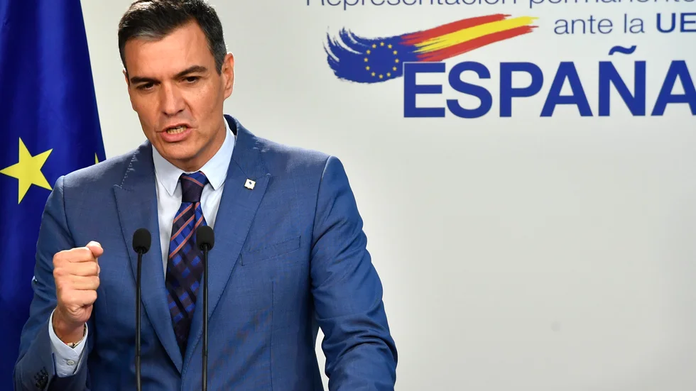 Spaniens premiärminister Pedro Sánchez. Bild från oktober.