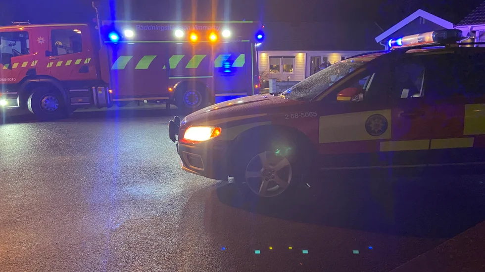 Räddningstjänsten larmades till en villa på Kompassgränd.