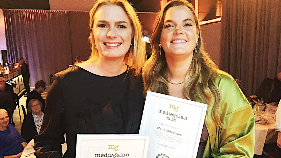 Cecilia Thomsson, GA, och Malin Stenström, GT, fick båda priset som "Årets journalist".