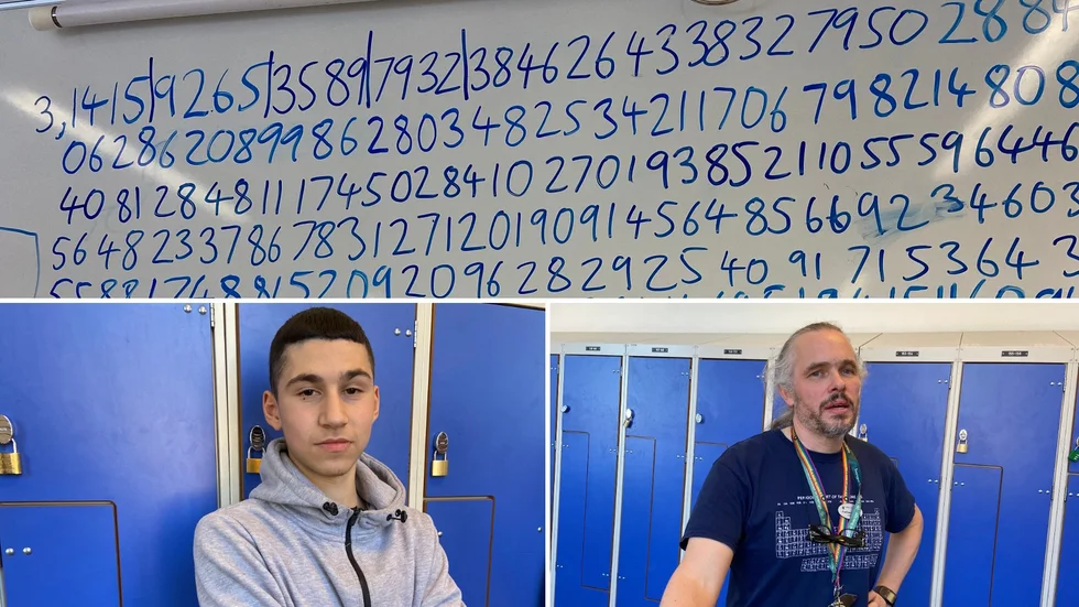 Ahmed Swidan, som går i nian på Paulinska skolan, lyckades rabbla 581 decimaler av pi vid veckans event. Läraren i matematik och NO-ämnen, Matthew Fricker, har det inofficiella skolrekordet med 767 från 2021.