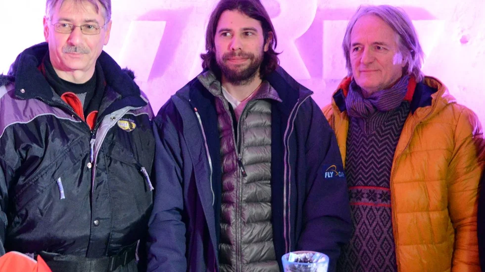 Nyckelpersonerna bakom Iglootel. Frn vnster FlyCars vd Rainer Dreher, vd fr Iglootel Daniel Knaab och garen fr FlyCar-group Michel Fender.
