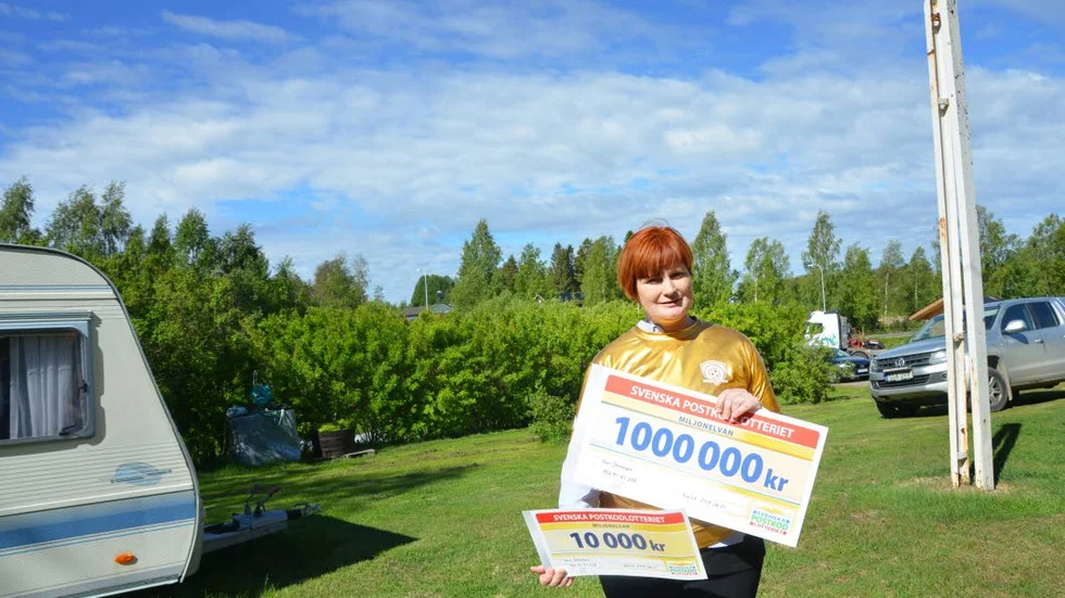 Ann Stenman från Kalix vann en miljon kronor på postkodslotteriet