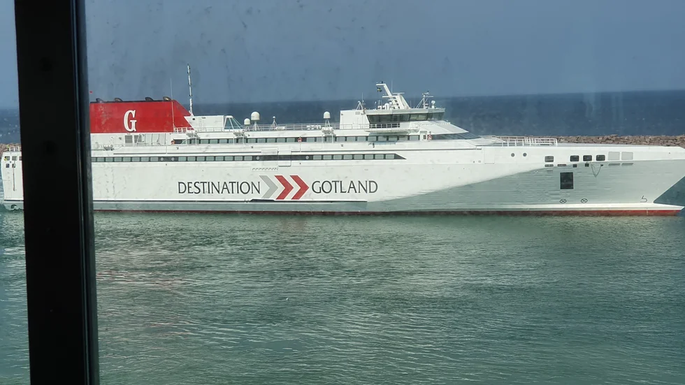 Hsc gotlandica 2 på väg mot visby. Bilden tagen på ms 1500/1650