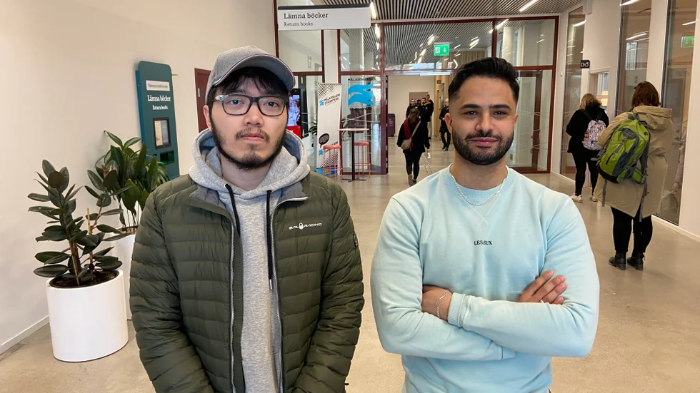 Studenterna Thiha Thi ha och Khaled Abdul Ghani på Mälardalens universitet har märkt att priserna gått upp. 